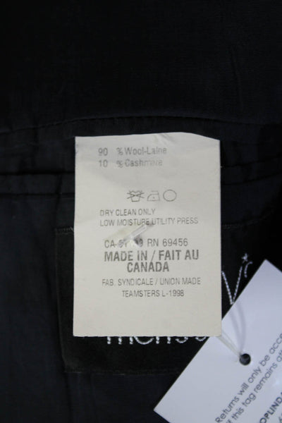 Alfani Mens Dark Blue Wool Cashmere Suit Jacket Button Collared Classic Size 38