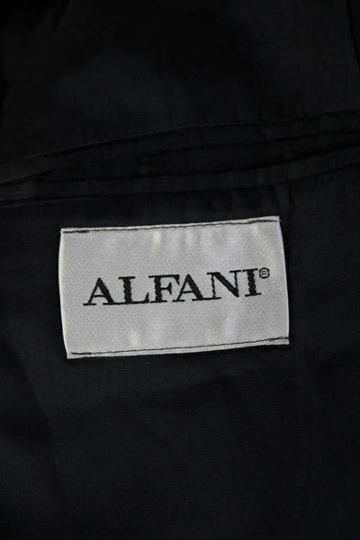 Alfani Mens Dark Blue Wool Cashmere Suit Jacket Button Collared Classic Size 38