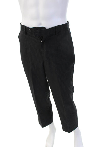 Alfani Mens Black 2 Piece Wool Blend Suit Size 40