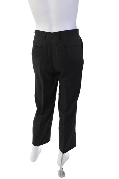 Alfani Mens Black 2 Piece Wool Blend Suit Size 40