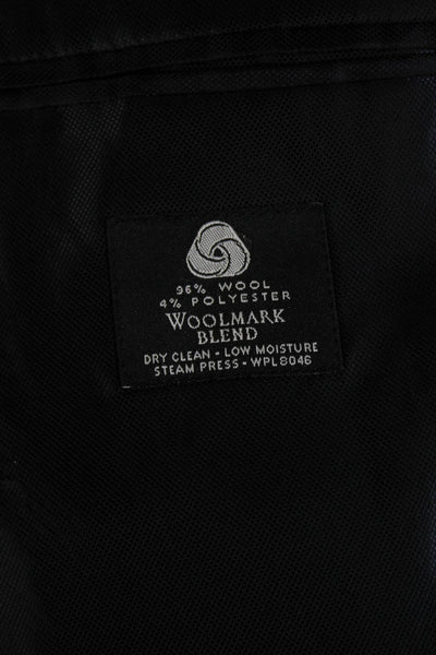 Alfani Mens Black 2 Piece Wool Blend Suit Size 40