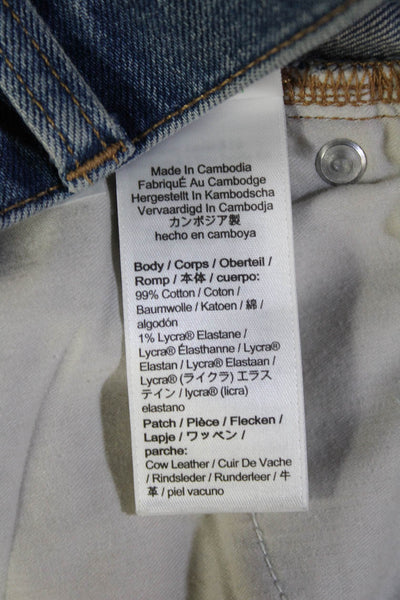 J Crew Unisex Bermuda Shorts Blue Cotton Lycra Size 25