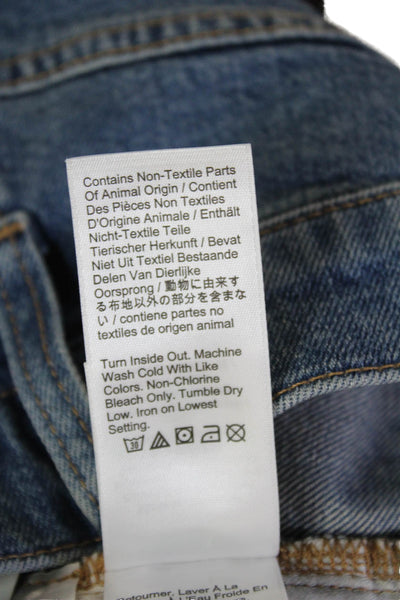 J Crew Unisex Bermuda Shorts Blue Cotton Lycra Size 25