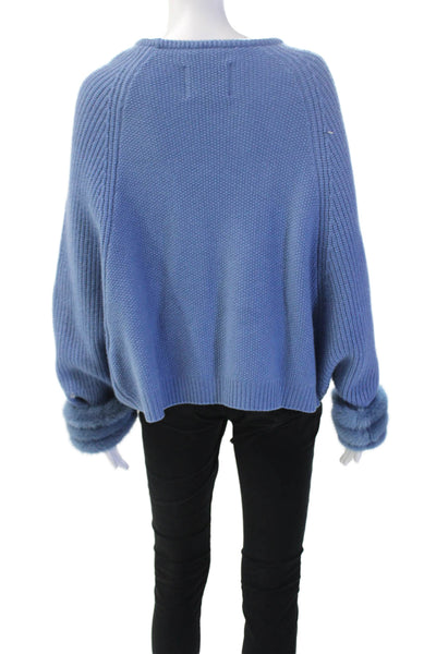 Max & Moi Unisex Designer Argyle Blue Merino Cashmere Pullover Size 1