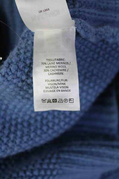 Max & Moi Unisex Designer Argyle Blue Merino Cashmere Pullover Size 1