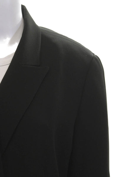Linda Allard Ellen Tracy Womens Black Classic Blazer Collared Button Size 14