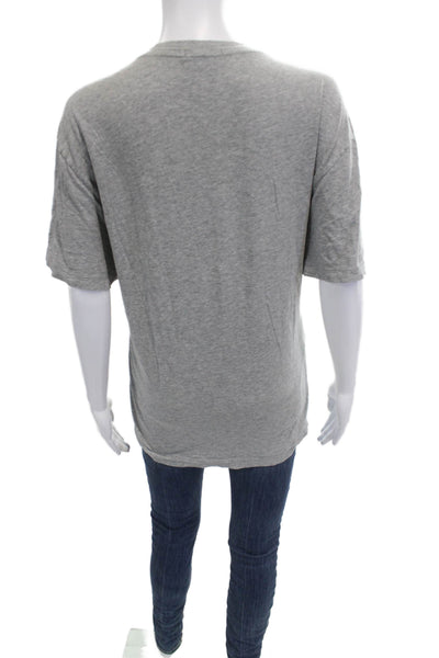 Standard James Perse Women Basic V-Neck Gray Short Sleeve T-Shirt Size 4