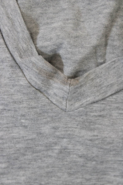 Standard James Perse Women Basic V-Neck Gray Short Sleeve T-Shirt Size 4