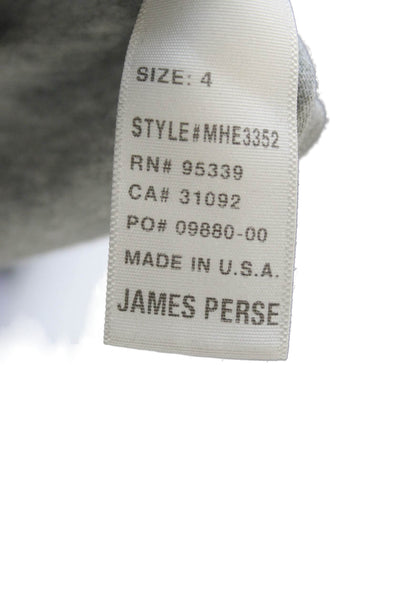 Standard James Perse Women Basic V-Neck Gray Short Sleeve T-Shirt Size 4