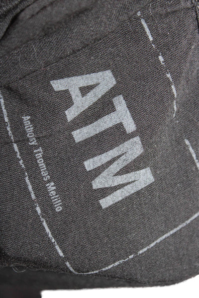 ATM Womens Black Basic Sleeveless Tank Crew Neck 100% Cotton Size S