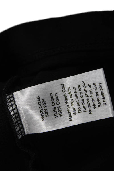 ATM Womens Black Basic Sleeveless Tank Crew Neck 100% Cotton Size S