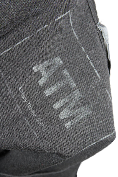 ATM Womens Basic Sleeveless T Shirt Black Cotton Crew Neck Size S