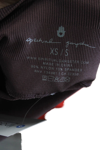 Spiritual Gangster Womens Ankle Brown Leggings Size XS