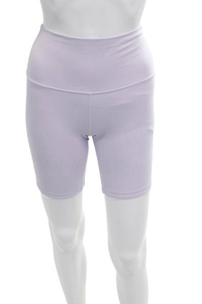 Lululemon Women Biker Shorts Purple Nylon Blend Size 0