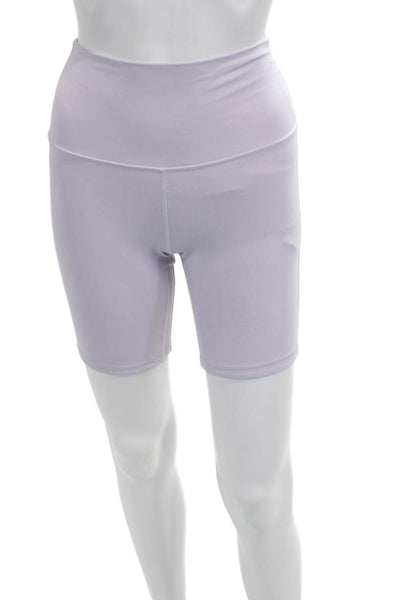 Lululemon Women Biker Shorts Purple Nylon Blend Size 0