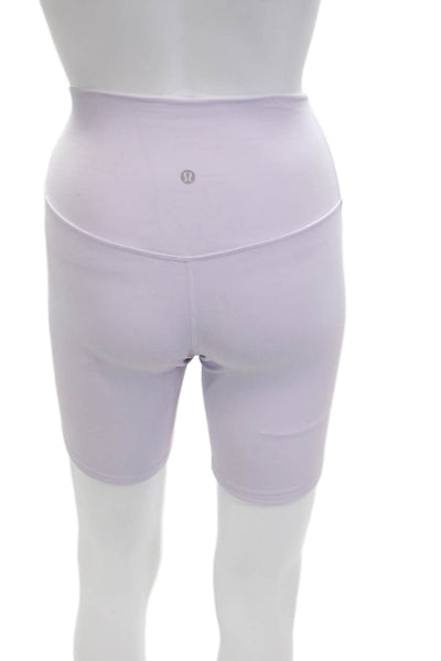 Lululemon Women Biker Shorts Purple Nylon Blend Size 0