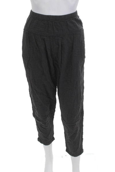 Xirena Womens Cropped Harem Pants Black 100% Cotton Bohemian Size L