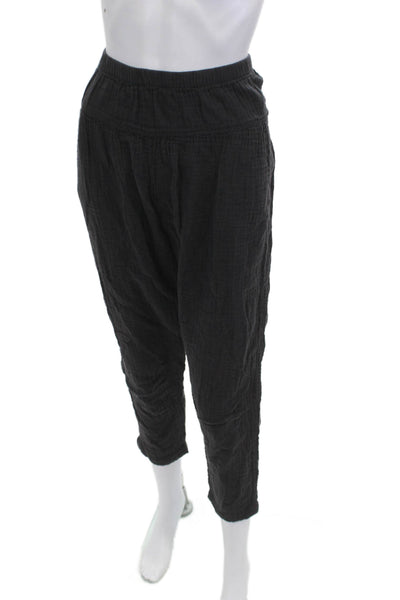 Xirena Womens Cropped Harem Pants Black 100% Cotton Bohemian Size L
