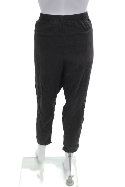 Xirena Womens Cropped Harem Pants Black 100% Cotton Bohemian Size L