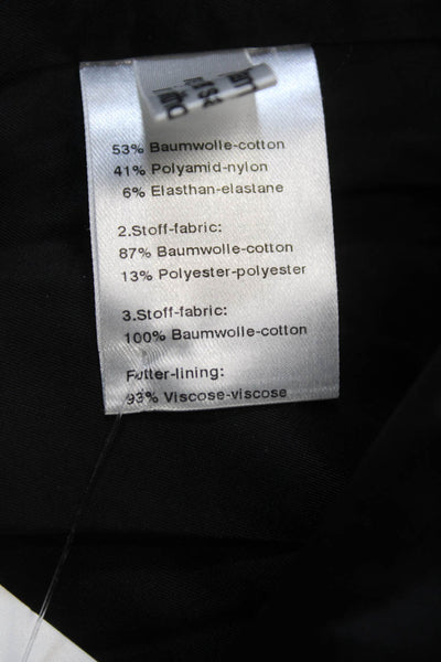 Akris Punto Women Military Jacket Black Long Sleeve High Neck Size 10