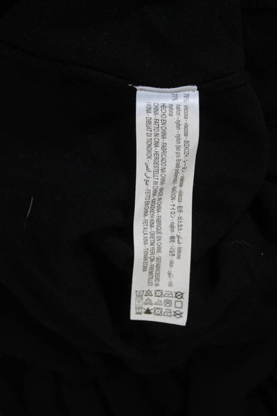 Zara Women Blouse Black Square Neck Long Sleeve Size S