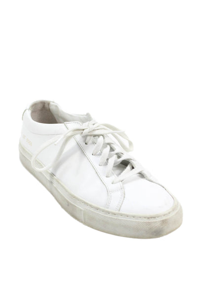 Woman by Common Projects Womens Lace Up Low Top Sneakers White Size 37