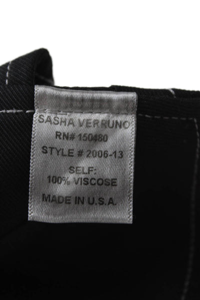 Sasha Verruno Womens Cropped Black Square Neck Tank Sleeveless Size XS