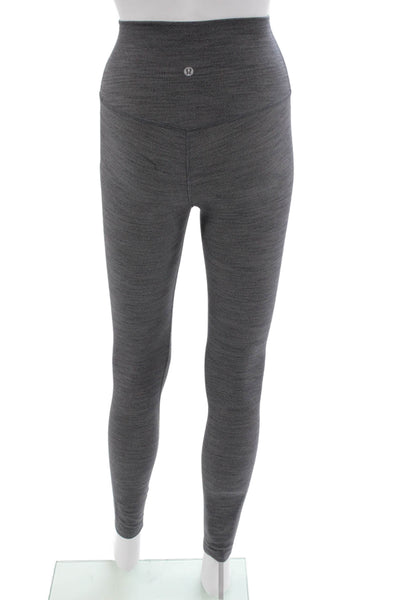 Lululemon Women Ankle Leggings Dark Gray Nylon Blend Size 2