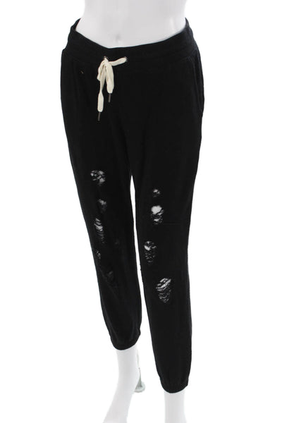 Philanthropy Women Jogger Sweatpants Black Drawstring Cotton Rayon Size XS