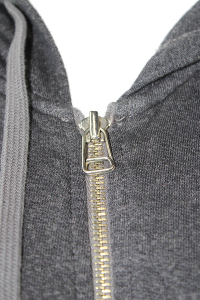 Sundry Womens Full-Zip Hoodie Dark Gray Graphic Print Size 1