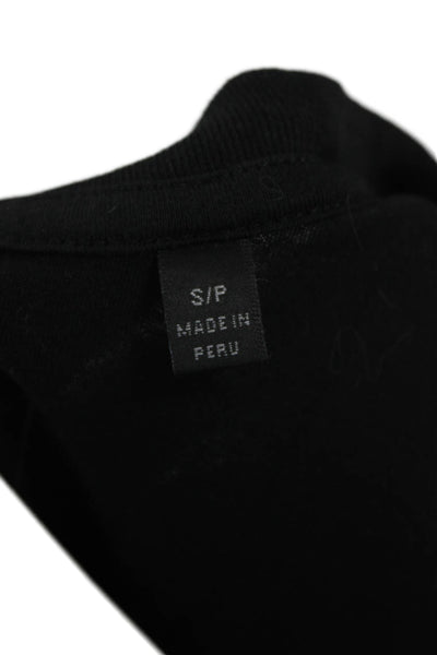 ATM Womens Basic Black Cotton Sleeveless Crew Neck Tank Top Size S