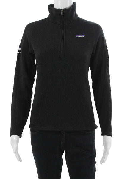 Patagonia Unisex Pullover Sweater Black High Neck Long Sleeve Polyester Size S