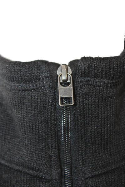 Patagonia Unisex Pullover Sweater Black High Neck Long Sleeve Polyester Size S