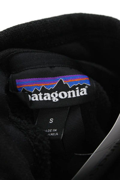Patagonia Unisex Pullover Sweater Black High Neck Long Sleeve Polyester Size S