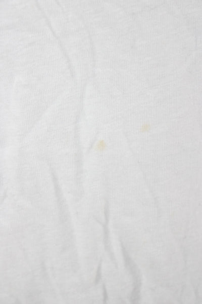 Generation Love Womens Sleeveless T-Shirt White Linen Rayon Tie Top Size M