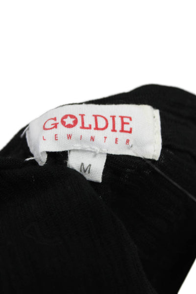 Goldie Womens Basic T-Shirt Black Pima Cotton Crew Neck Short Sleeve Size M
