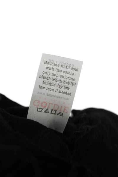 Goldie Womens Basic T-Shirt Black Pima Cotton Crew Neck Short Sleeve Size M