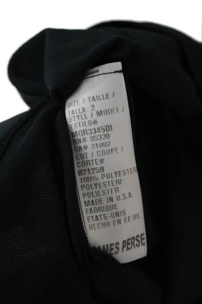 James Perse Mens Black Cartoon Graphic Long Sleeve Crew Neck T-Shirt Size 2