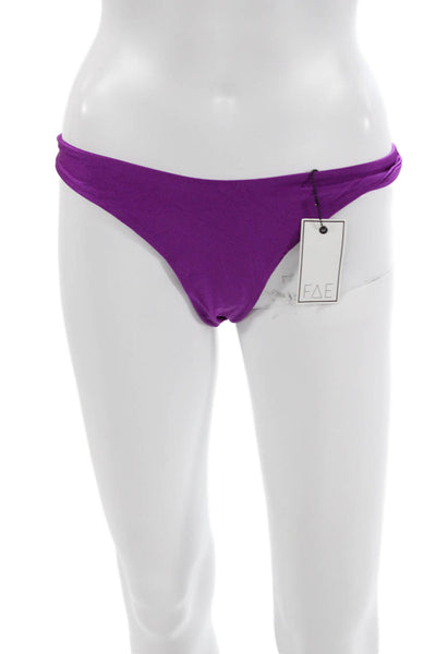 Fae Women Purple Bikini Bottom 80% Nylon 20% Spandex Size M