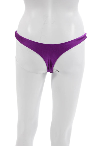 Fae Women Purple Bikini Bottom 80% Nylon 20% Spandex Size M