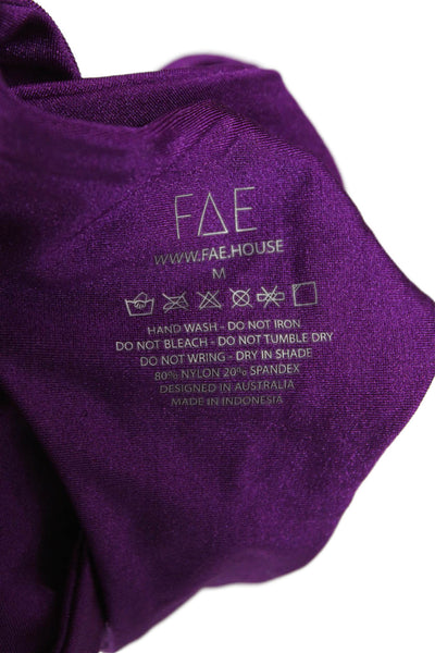 Fae Women Purple Bikini Bottom 80% Nylon 20% Spandex Size M