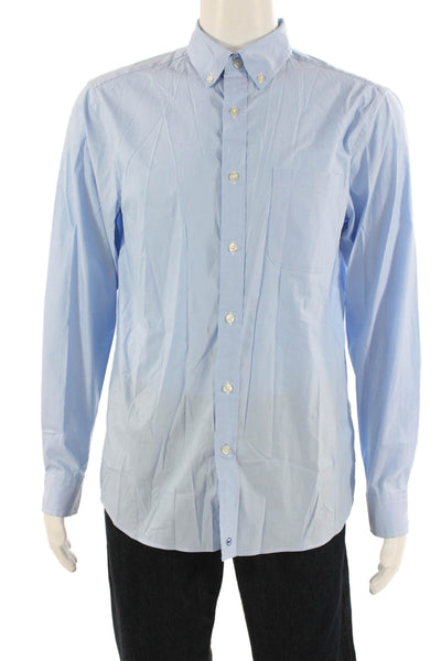 Vineyard Vines Mens Button Front Long Sleeve Collared Shirt Blue Size Medium