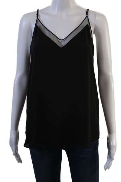 Babaton Women Black Linen Cotton V-Neck Sleeveless Camisole Size M