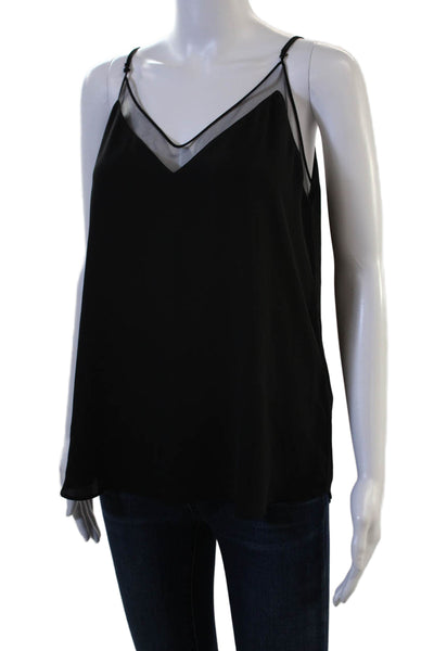 Babaton Women Black Linen Cotton V-Neck Sleeveless Camisole Size M
