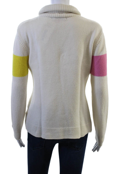 Perfect Moment Women Turtleneck Pullover Beige Merino Quote Size L