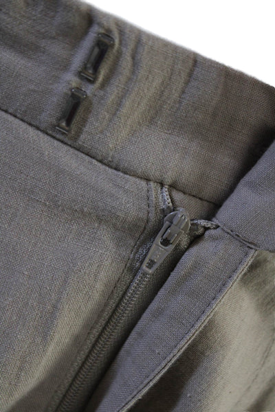 L Academie Women Dress Pants Beige Linen Cotton Size S