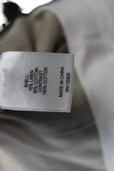 L Academie Women Dress Pants Beige Linen Cotton Size S