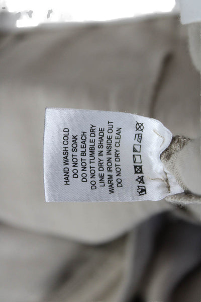 L Academie Women Dress Pants Beige Linen Cotton Size S