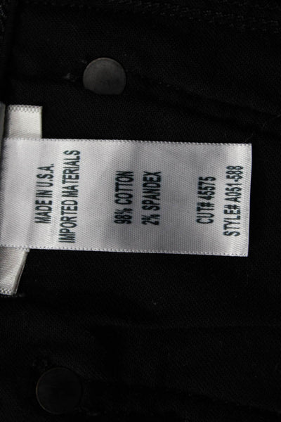 Agolde Womens Black Jeggings Button Mid Rise Biker Size 27