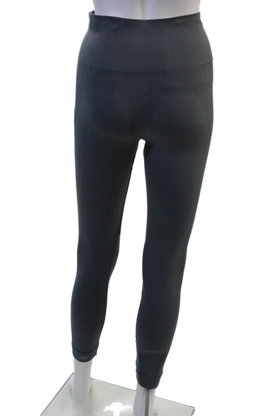 Set Active Women Dark Gray Ankle Leggings Microfiber Nylon Size S